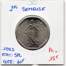 2 francs Semeuse Nickel 1993 Spl