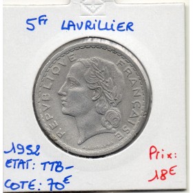 5 francs Lavrillier 1952 TTB-