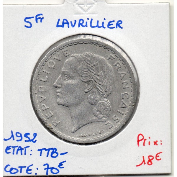 5 francs Lavrillier 1952 TTB-
