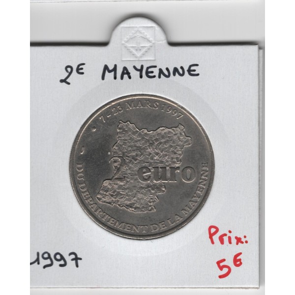 2 Euro de La Mayenne 1997 piece de monnaie € des villes