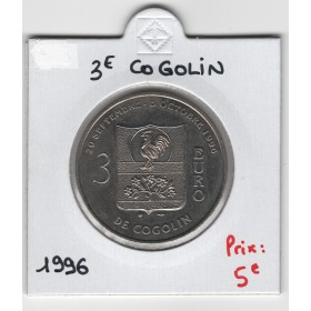 3 Euro de Cogolin 1996 pièce de monnaie € des villes
