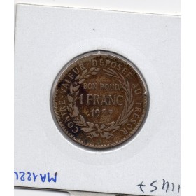 Martinique 1 franc 1922 TB, Lec.13