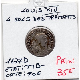 4 Sols des traitants 1677 D Vimy Louis XIV TTB-