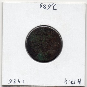 Liard de France 1656 A Corbeil Louis XIV TTB