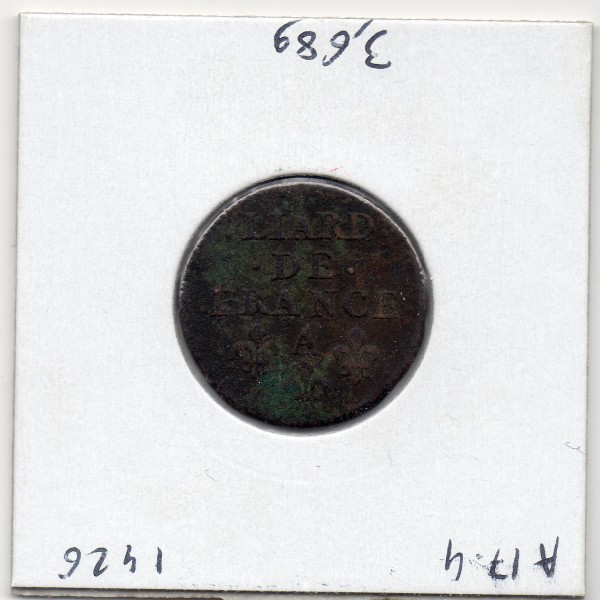 Liard de France 1656 A Corbeil Louis XIV TTB