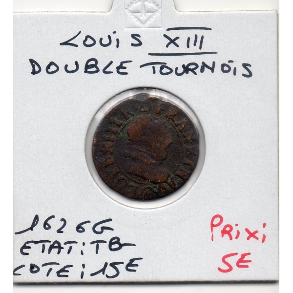 Double Tounois 1626 G Poitier Louis XIII TB-