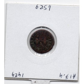 Principauté des Dombes, Gaston d'Orleans TTB (1652) Denier Tournois Type 13