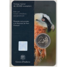 2 euro commémorative Andorre 2025 Gypaète barbu pièce monnaie €