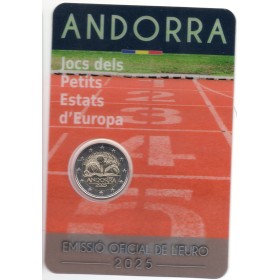 2 euro commémorative Andorre 2025 Jeux des petits Etats d'Europe pièce monnaie €