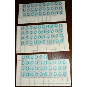 3 fragments de feuille de 106 Timbres de France 643 marianne d'Alger neufs**