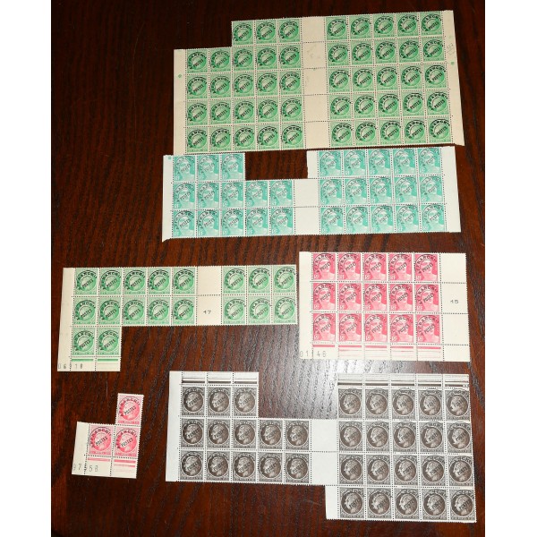 1 lot de 6 fragments de timbres préoblitérés neufs**