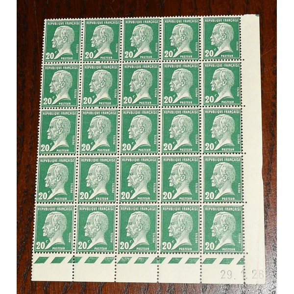 1 fragment de 25 timbres Pasteur numéro 172 neufs**