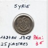 Syrie, 25 Piastres 1387 AH - 1968 Sup Km.96 Aigle