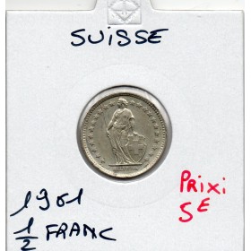 Suisse 1/2 franc 1961 Sup, KM.23 pièce de monnaie