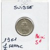 Suisse 1/2 franc 1961 Sup, KM.23 pièce de monnaie