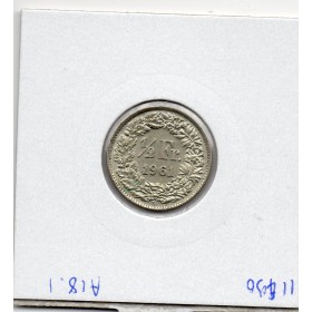 Suisse 1/2 franc 1961 Sup, KM.23 pièce de monnaie