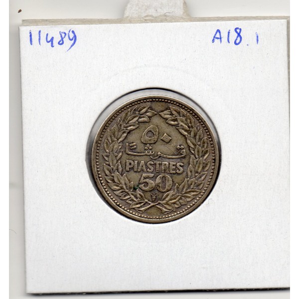 Liban 50 piastres 1952 Sup, KM.17 Cedre