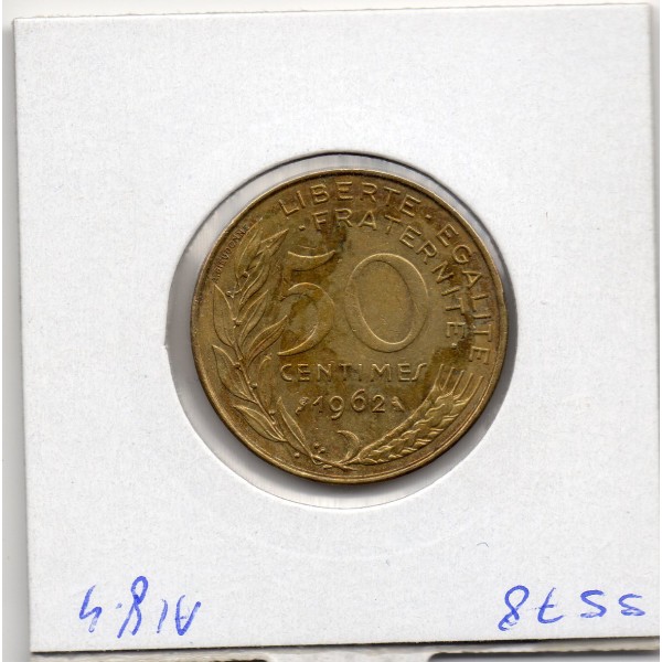 50 centimes Lagriffoul 1962 4 plis TTB taches