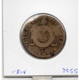 1 sol aux balances 1793 T Nantes B+