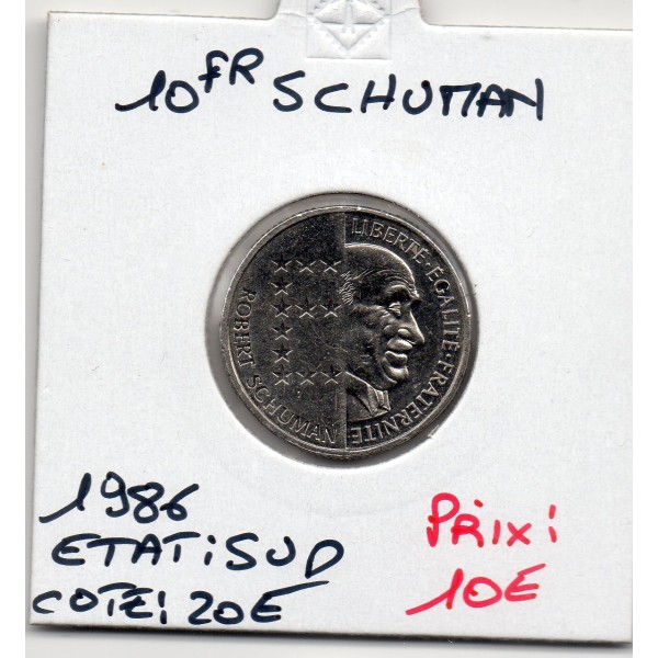 10 francs Schuman 1986 Sup