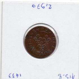 Double Tounois 1634 D Lyon TTB Louis XIII