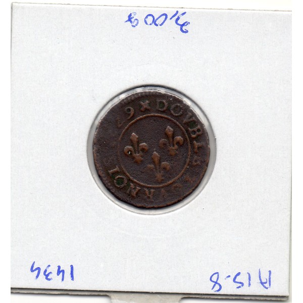 Double Tounois 1629 D Lyon Louis XIII TTB