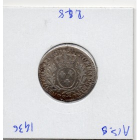 1/10 Ecu aux branches d'olivier 1730 CC Besançon B+ Louis XV