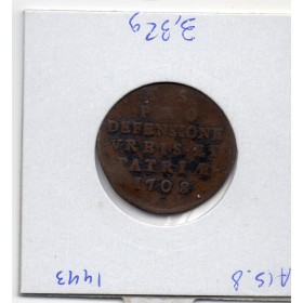 Flandre, Siege de Lille 10 sols TB 1708 Louis XIV