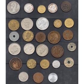 Lot de 29 pièces des anciennes colonies Françaises 1879 à 1975 TB à Sup