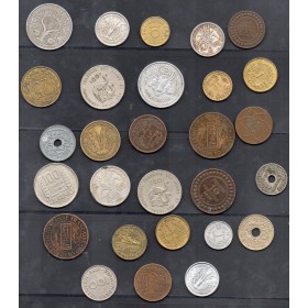 Lot de 29 pièces des anciennes colonies Françaises 1879 à 1975 TB à Sup