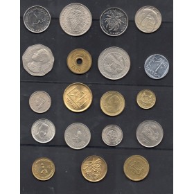 Lot de 19 pièces d'Asie 1950 à 2018 SUP à Spl