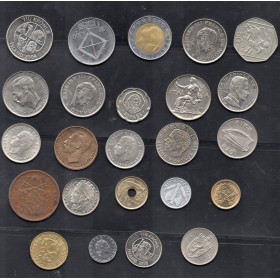 Lot de 24 pièces d'Europe de l'ouest 1851 à 1995 TTB à SPL