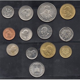 Lot de 13 pièces d'Afrique 1962 à 2012 TTB à Sup