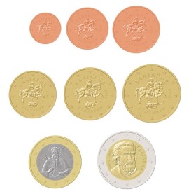 Série d'Euro de Bulgarie pieces de monnaie