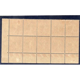 bloc de 10 timbres avec les 3 variétés Franchise Militaire Yvert 6 6a 6b 6c semeuse