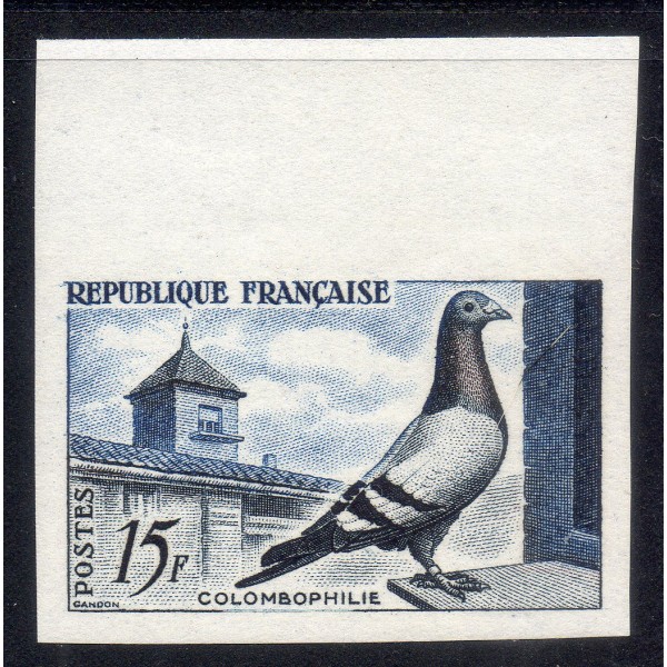 Timbre Yvert No 1091a non dentelé  neuf ** Colombophilie