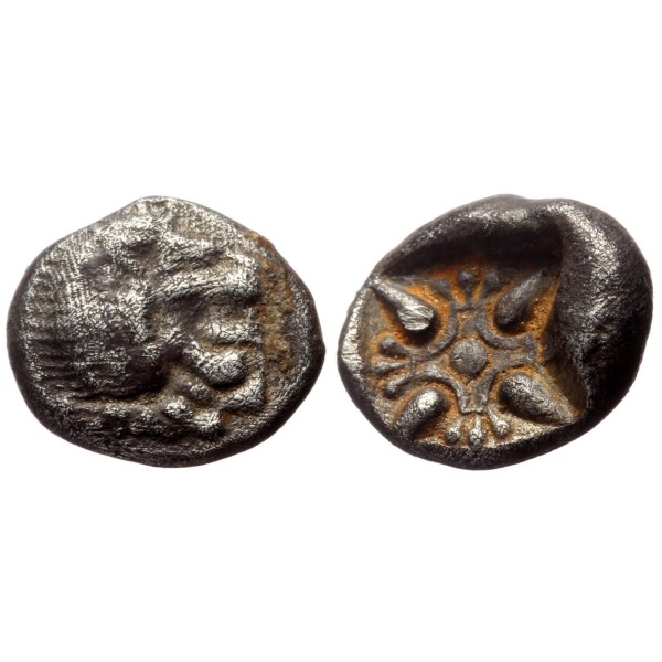 Ionie, Milet Miletos diobole argent (-510 a -494) lion a droite