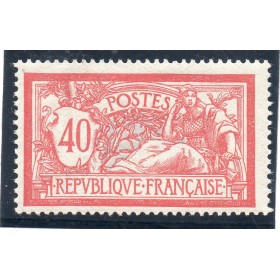 Timbre France Yvert No 119 Type Merson 40c Rouge et bleu neuf **