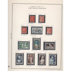 Superbe collection de timbres et carnets Croix Rouge tous neufs** dans un superbe album