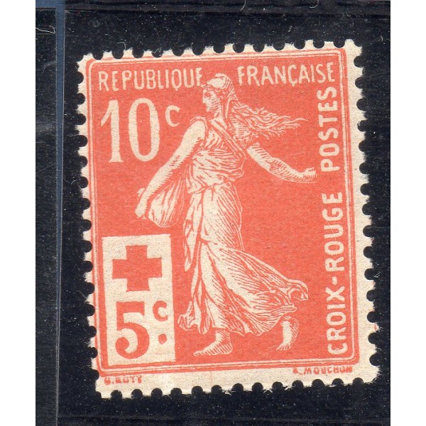 Timbre France Yvert No 147 semeuse croix rouge neuf **