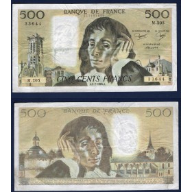 500 Francs Pascal, TB, 5.7.1984 Billet de la banque de France
