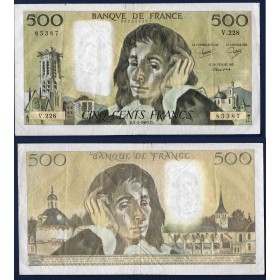 500 Francs Pascal, TB, 3.4.1985 Billet de la banque de France