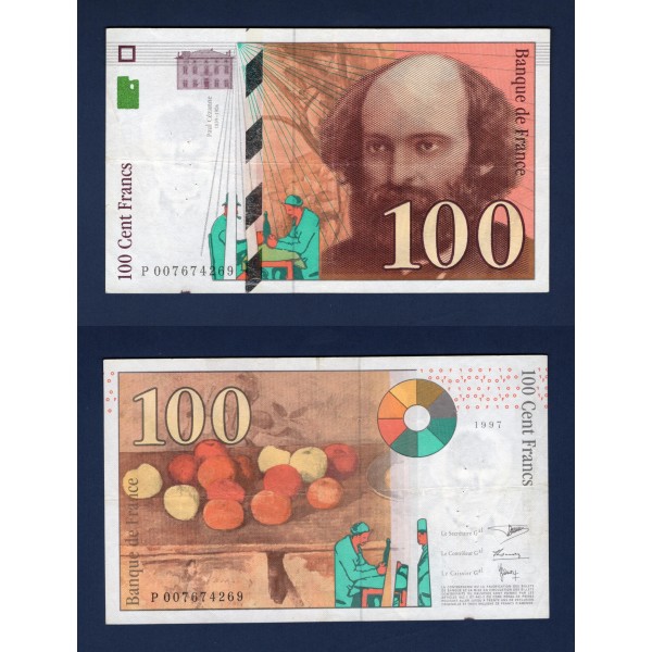 100 Francs Cézanne, TTB-, 1997 Billet de la banque de France