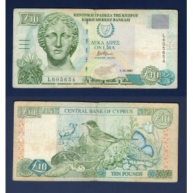 Chypre P.62a TB , Billet de 10 pounds 1997 Artemis