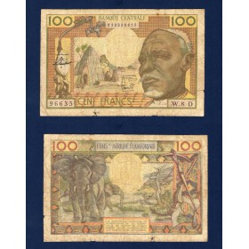 AEF Pick 32, B+ Billet de 100 Francs CFA 1957 Felix eboué