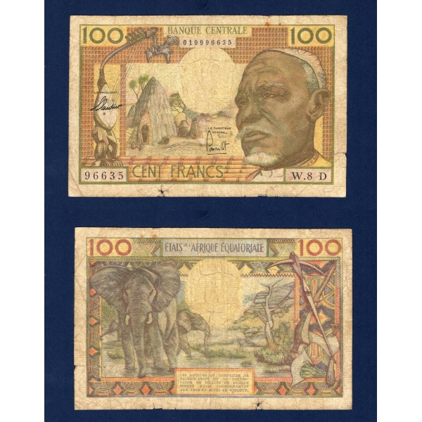AEF Pick 32, B+ Billet de 100 Francs CFA 1957 Felix eboué
