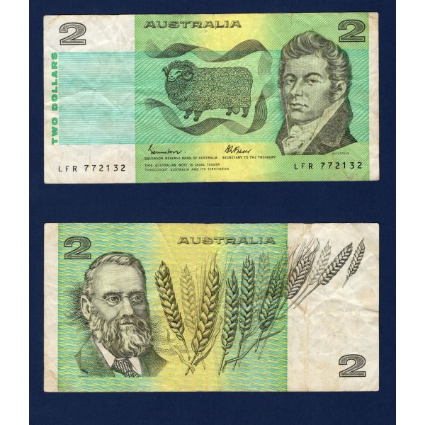 Australie P.43e, TB Billet de 2 Dollars 1985 McArthur Farrer