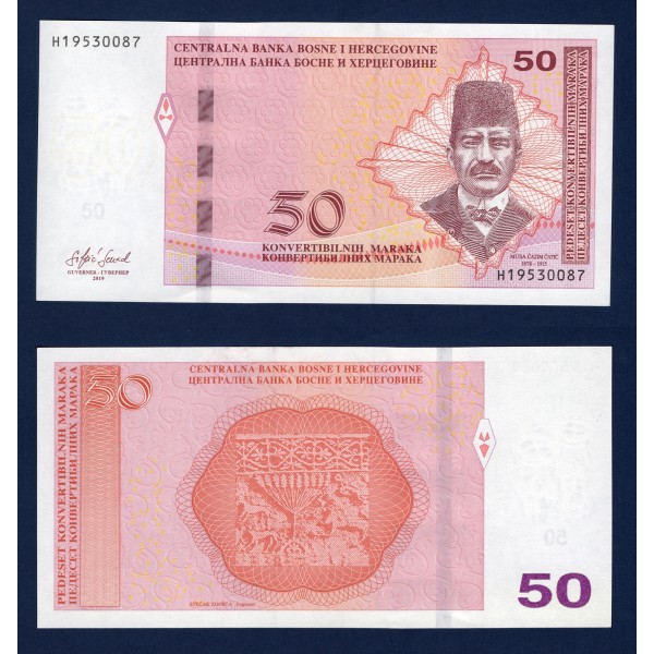 Bosnie P.84c, Spl Billet de 50 Mark Convertible 2019 Catic