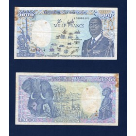 Centrafrique P.16, TTB- Billet de 1000 Francs 1.1.1990