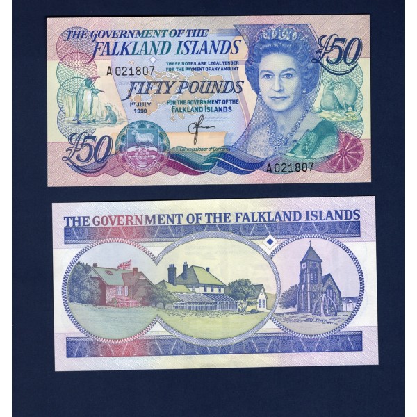 Falkland P.16a, Spl Billet de 50 Pounds 1990 Elizabeth II